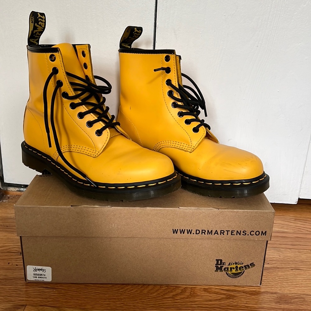 Yellow Dr. Martens Boots